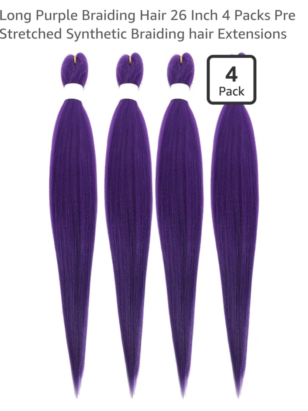 26-Inch Purple Braiding Hair 4 Pack NWT